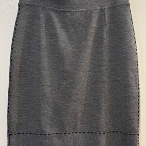 The Territory Ahead Gray Wool Pencil Skirt